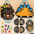 Dinosaur - Toddler Montessori Busy Board Book – 6-in-1 Sensory & Fine Motor Activity Book