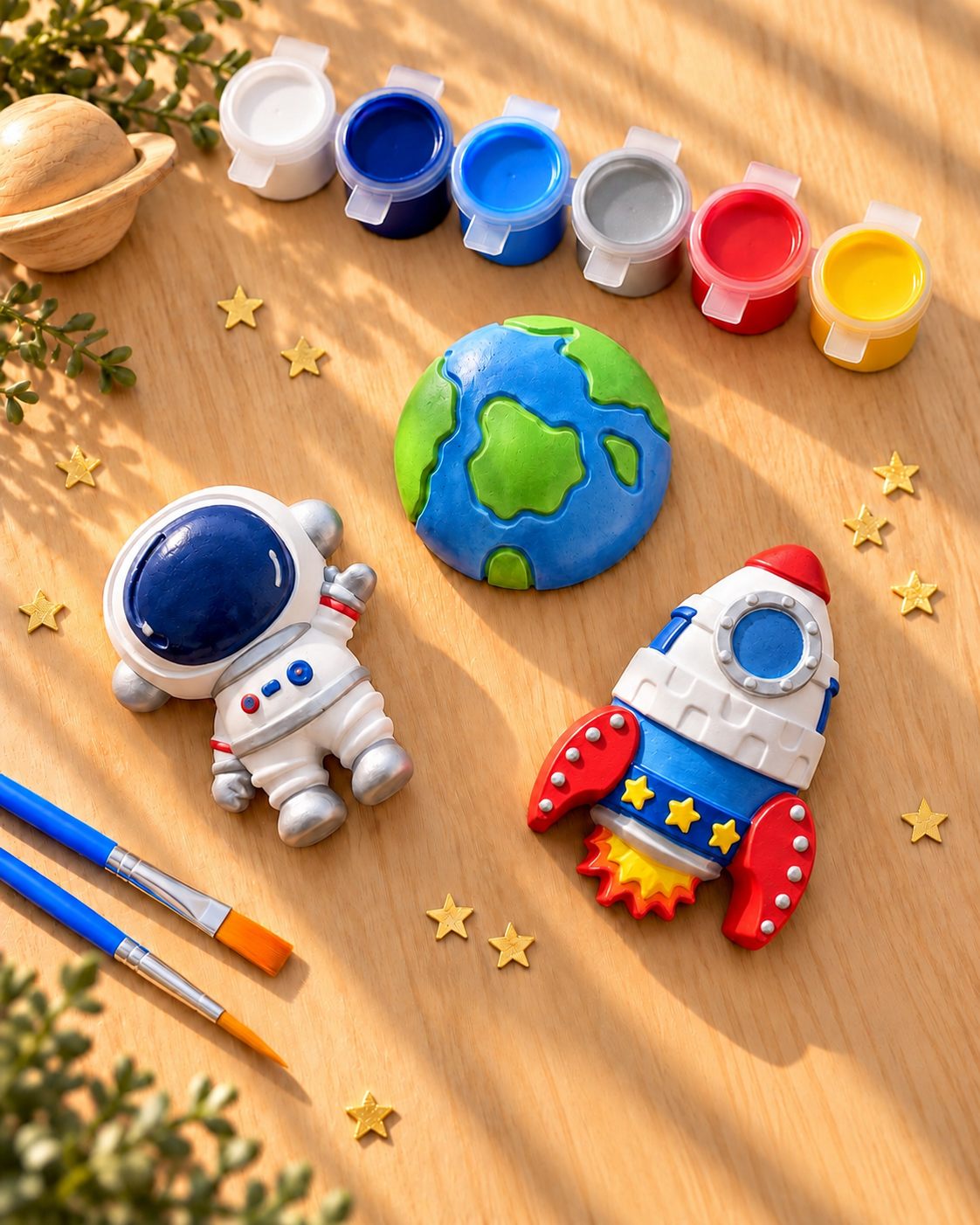 Space Party Favors, Paint Your Own Astronaut Rocket Kit, Kids Craft, Screen Free Activity, Christmas Gift, Stocking Stuffer, Space Birthday