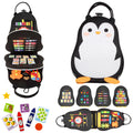 Penguin - Toddler Montessori Busy Board Book – 6-in-1 Sensory & Fine Motor Activity Book