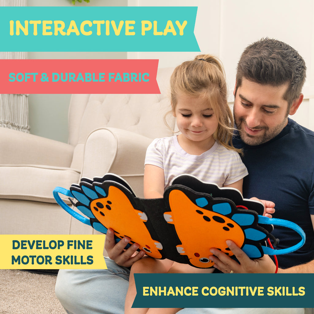 Panda - Toddler Montessori Busy Board Book – 6-in-1 Sensory & Fine Motor Activity Book
